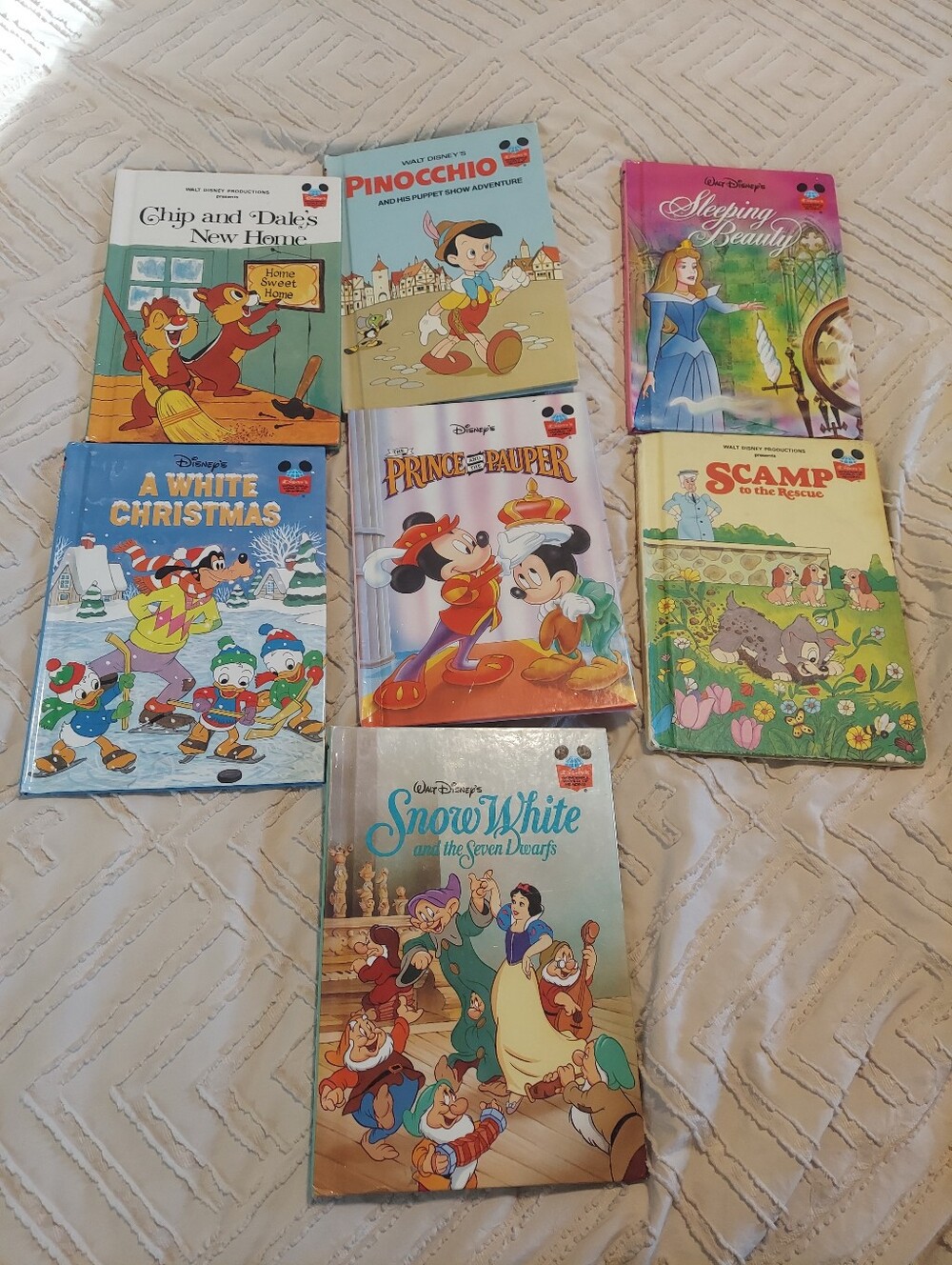 Lot of 7 Vintage Disney's Wonderful World of Reading Hardcover Books - Pinocchio